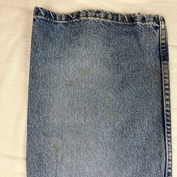 American Eagle Rigid Denim Blue Jeans Size 12 Long Light Wash Distressed Vintage - Picture 11 of 16